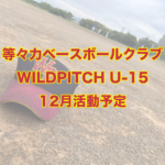 【12月体験会】等々力ベースボールクラブ WILDPITCH BBC U-15